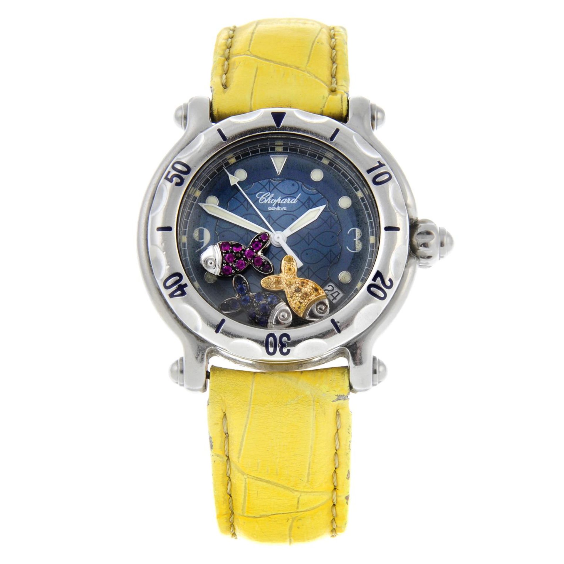 CHOPARD - a lady's Happy Sport wrist watch.