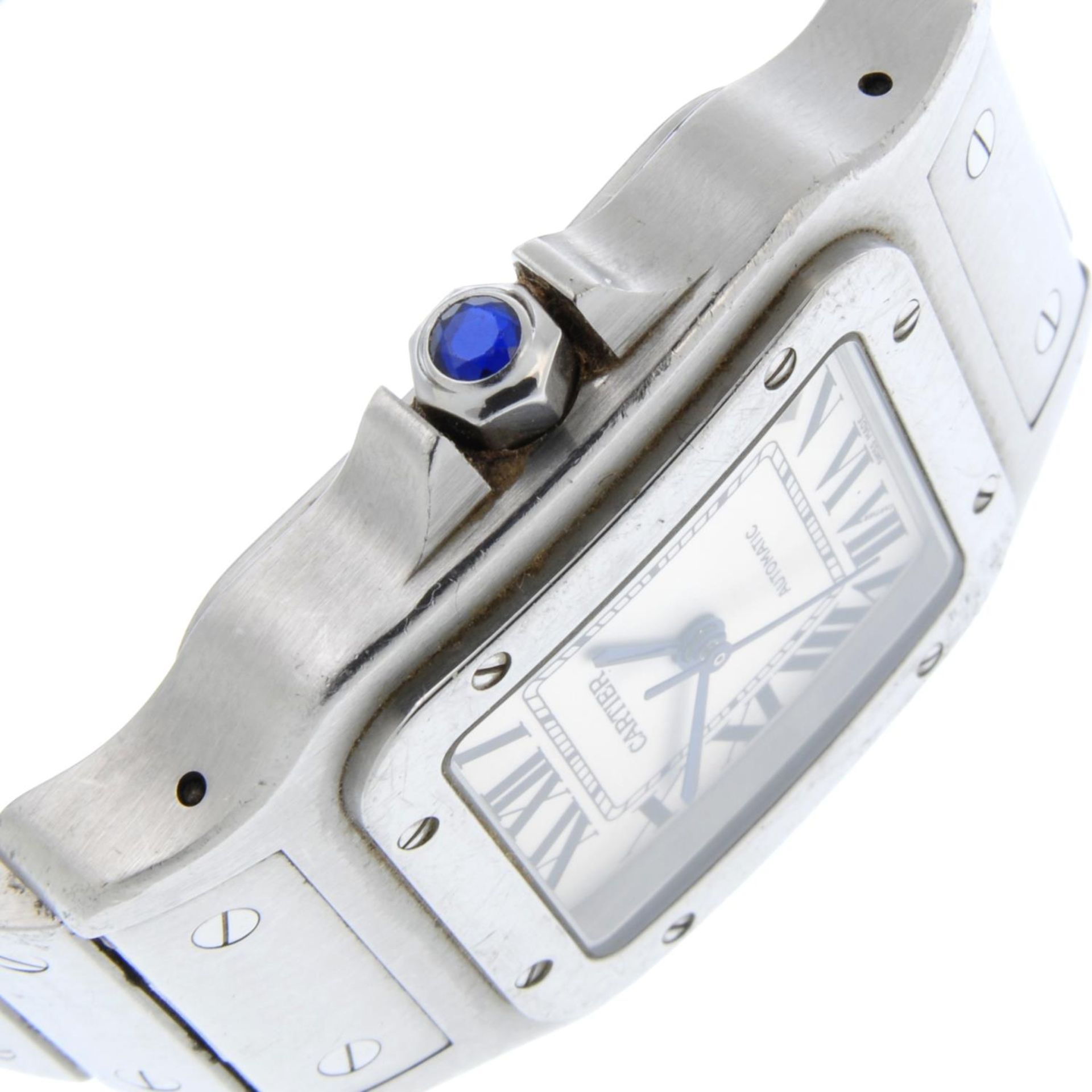 CARTIER - a gentleman's Santos bracelet watch. - Image 3 of 5