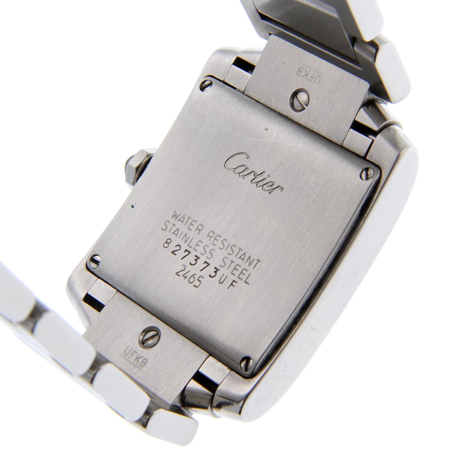 CARTIER - a mid-size Tank Francaise bracelet watch. - Image 4 of 4
