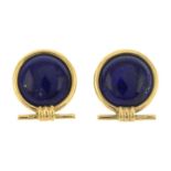 A pair of lapis lazuli earrings.Earrings with clip fittings for non-pierced ears.