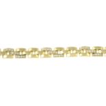 A brilliant-cut diamond link bracelet.Estimated total diamond weight 1.80cts.Stamped 750.Length