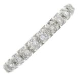 A brilliant-cut diamond full eternity ring.Estimated total diamond weight 0.85ct.Ring size M.