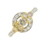 An 18ct gold brilliant-cut diamond dress ring.Estimated total diamond weight 0.90ct,