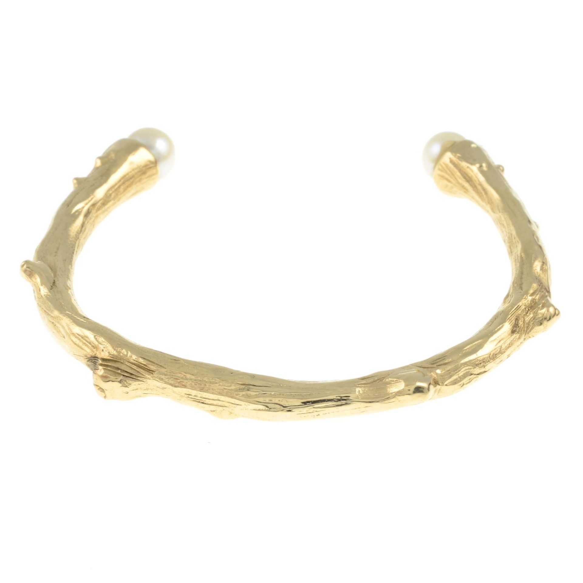 A 9ct gold textured cuff, - Image 2 of 2