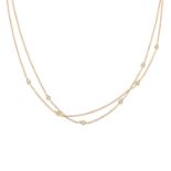 An 18ct gold brilliant-cut diamond highlight 'The London Collection' two-strand necklace.