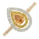 An 18ct gold citrine,