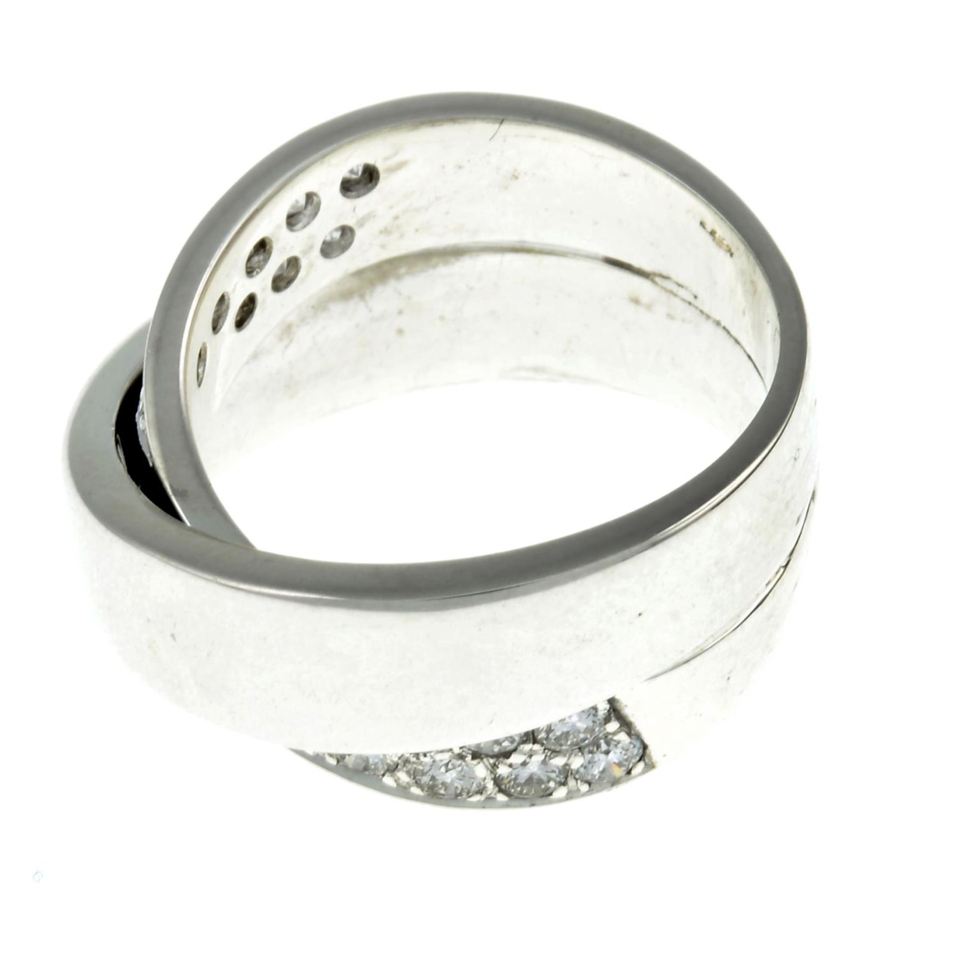 A pave-set diamond crossover dress ring.Estimated total diamond weight 0.65ct. - Image 2 of 3