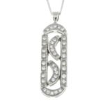 An 18ct gold brilliant-cut diamond pendant,