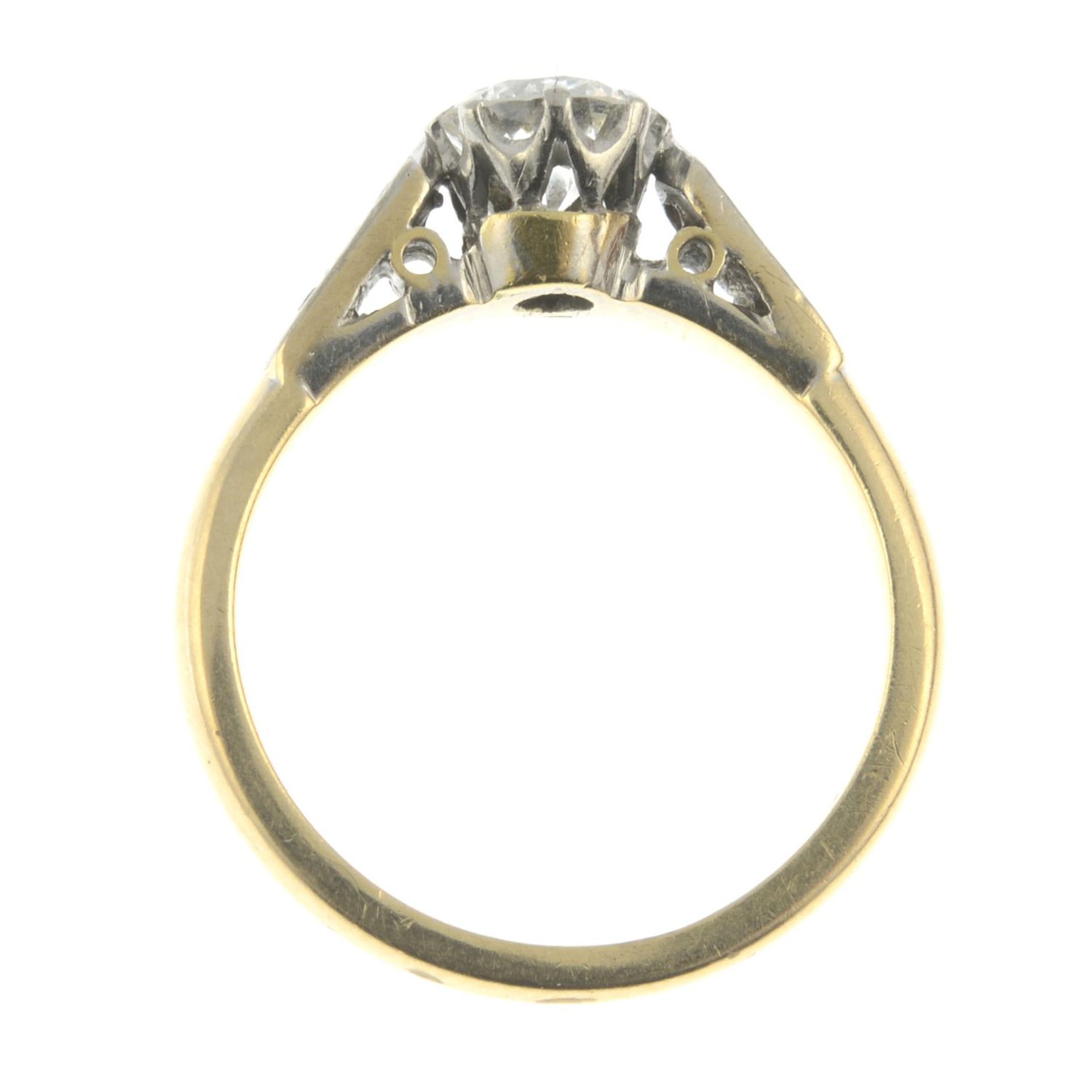 A mid 20th century 18ct and platinum brilliant-cut diamond single-stone ring, - Image 4 of 4