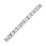 A brilliant-cut diamond full eternity ring.Total diamond weight 0.60ct,