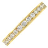 An 18ct gold brilliant-cut diamond full eternity ring.