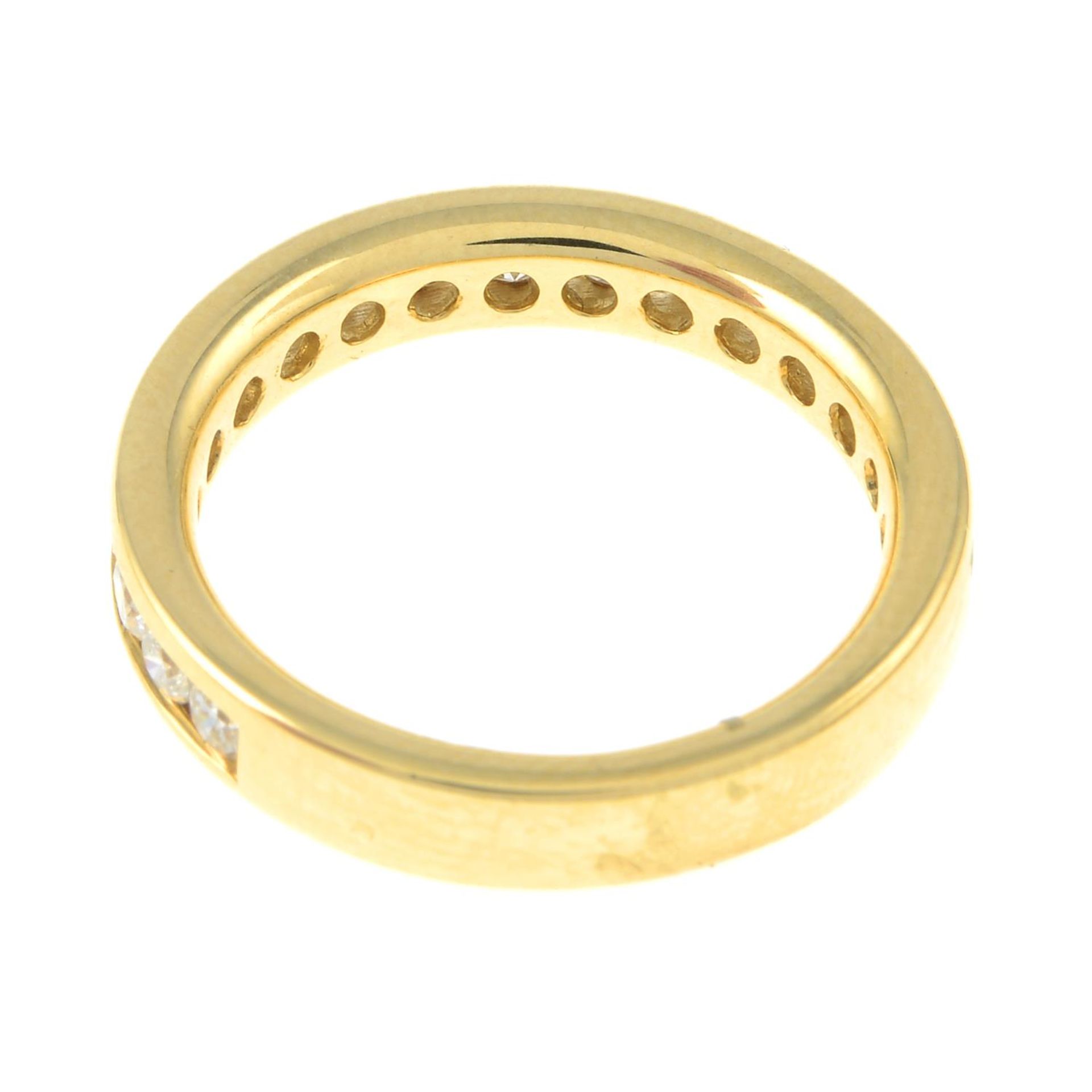 An 18ct gold brilliant-cut diamond half eternity ring.Total diamond weight 1ct, - Image 3 of 3