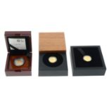 (66956) Four 22ct gold commemorative coins, with boxes.Total weight 538gms.