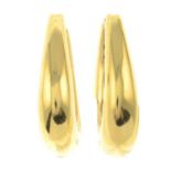 A pair of 18ct gold hoop earrings.