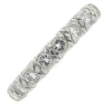 A brilliant-cut diamond full eternity ring.Estimated total diamond weight 0.75ct,