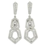 A pair of 18ct gold brilliant-cut diamond 'The London Collection' earrings.Estimated total diamond