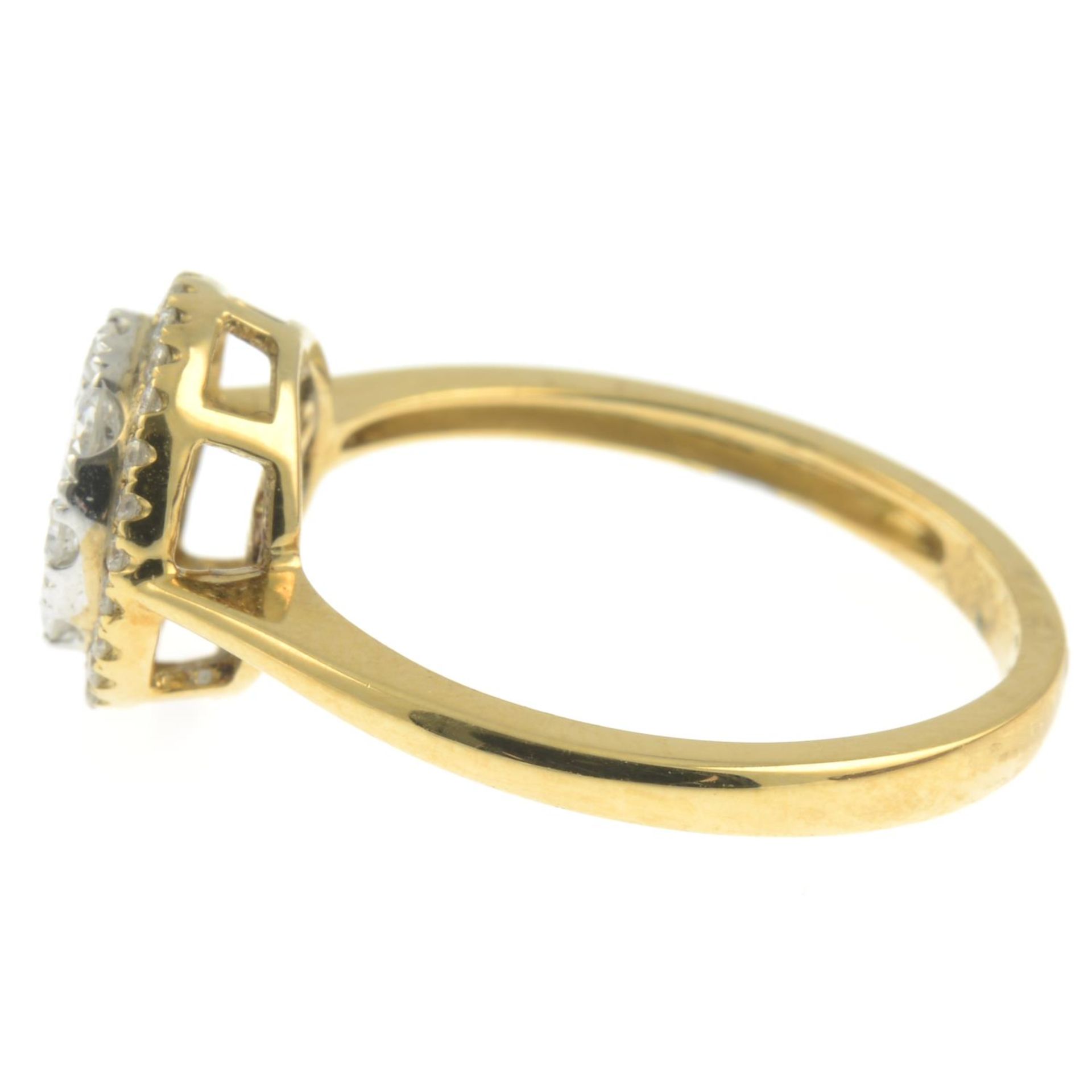 An 18ct gold brilliant-cut diamond cluster ring.Total diamond weight 0.72ct.Hallmarks for - Image 2 of 4