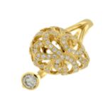 An 18ct gold diamond 'Whisper' ring, by Fei Liu.
