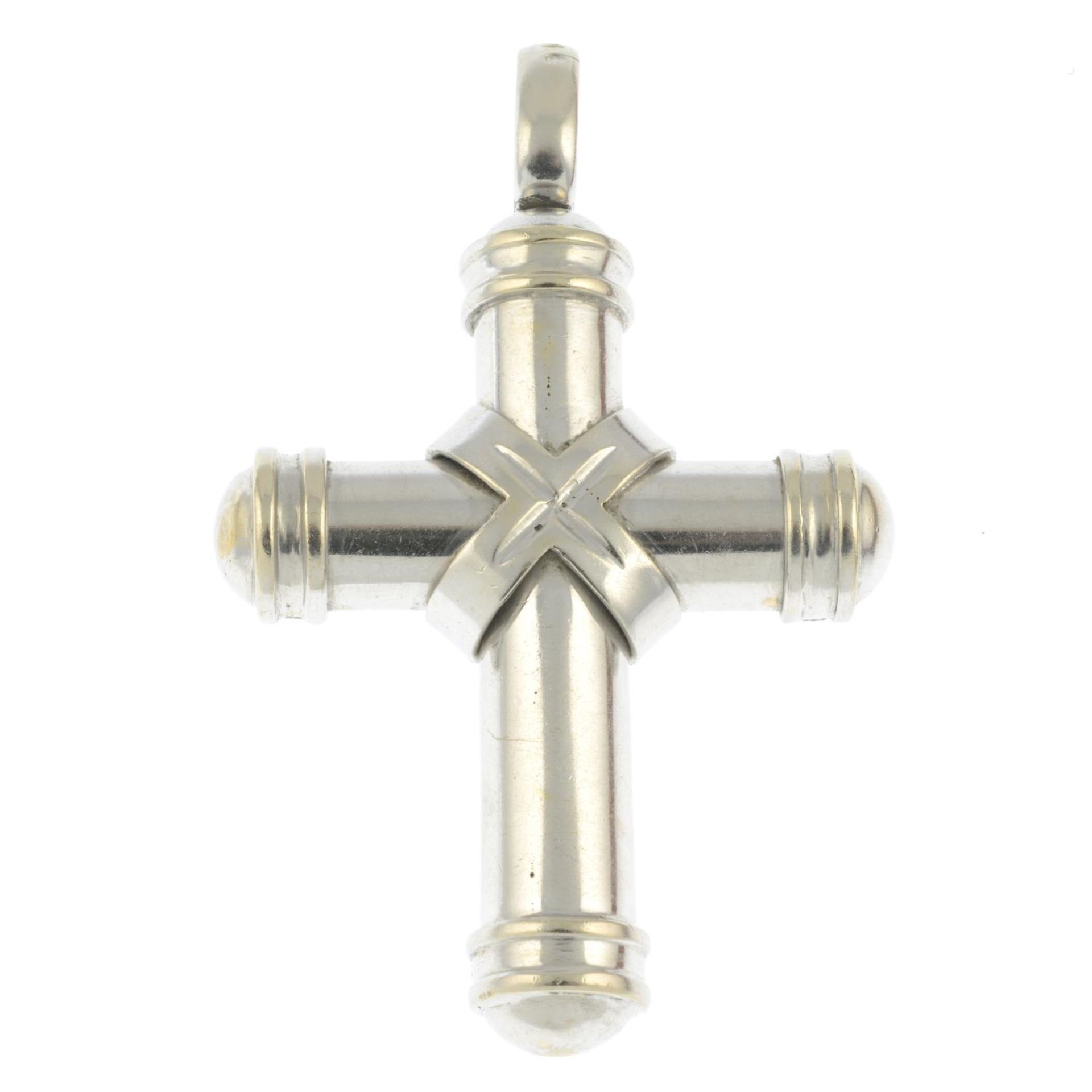 A brilliant-cut diamond cross pendant. - Image 2 of 2
