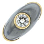 A brilliant-cut diamond single-stone dress ring, by Cartier.