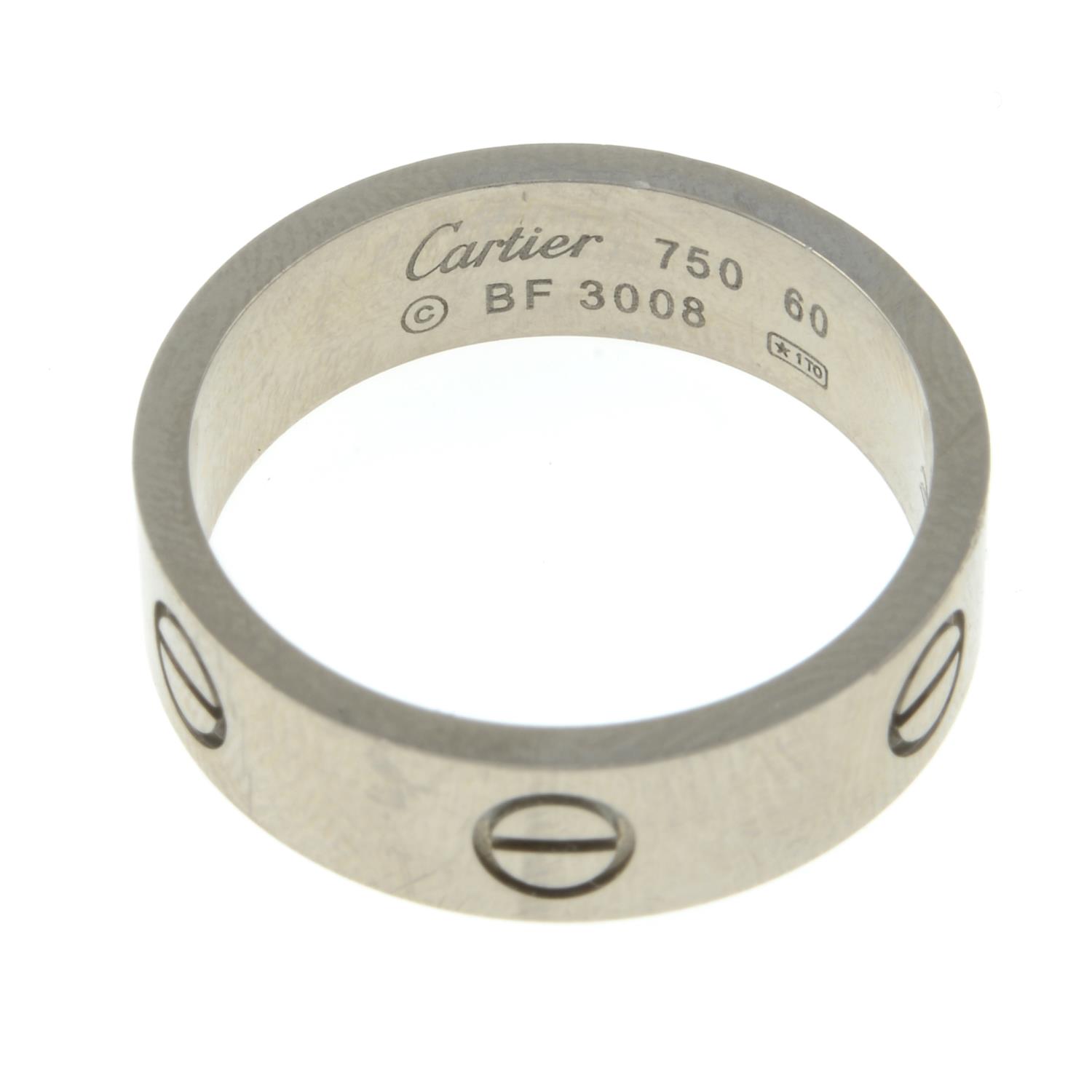 A 'Love' ring, by Cartier.Signed Cartier, BF3008.Italian marks. - Image 2 of 2