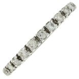 A brilliant-cut diamond full eternity ring.Estimated total diamond weight 0.80ct.Ring size P.