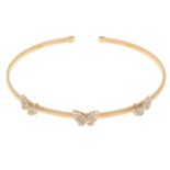 A brilliant-cut diamond butterfly bangle.Total diamond weight 0.38ct,