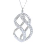 An 18ct gold brilliant-cut diamond pendant,