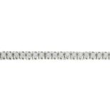 An 18ct gold brilliant-cut diamond bracelet.Estimated total diamond weight 1.40cts.