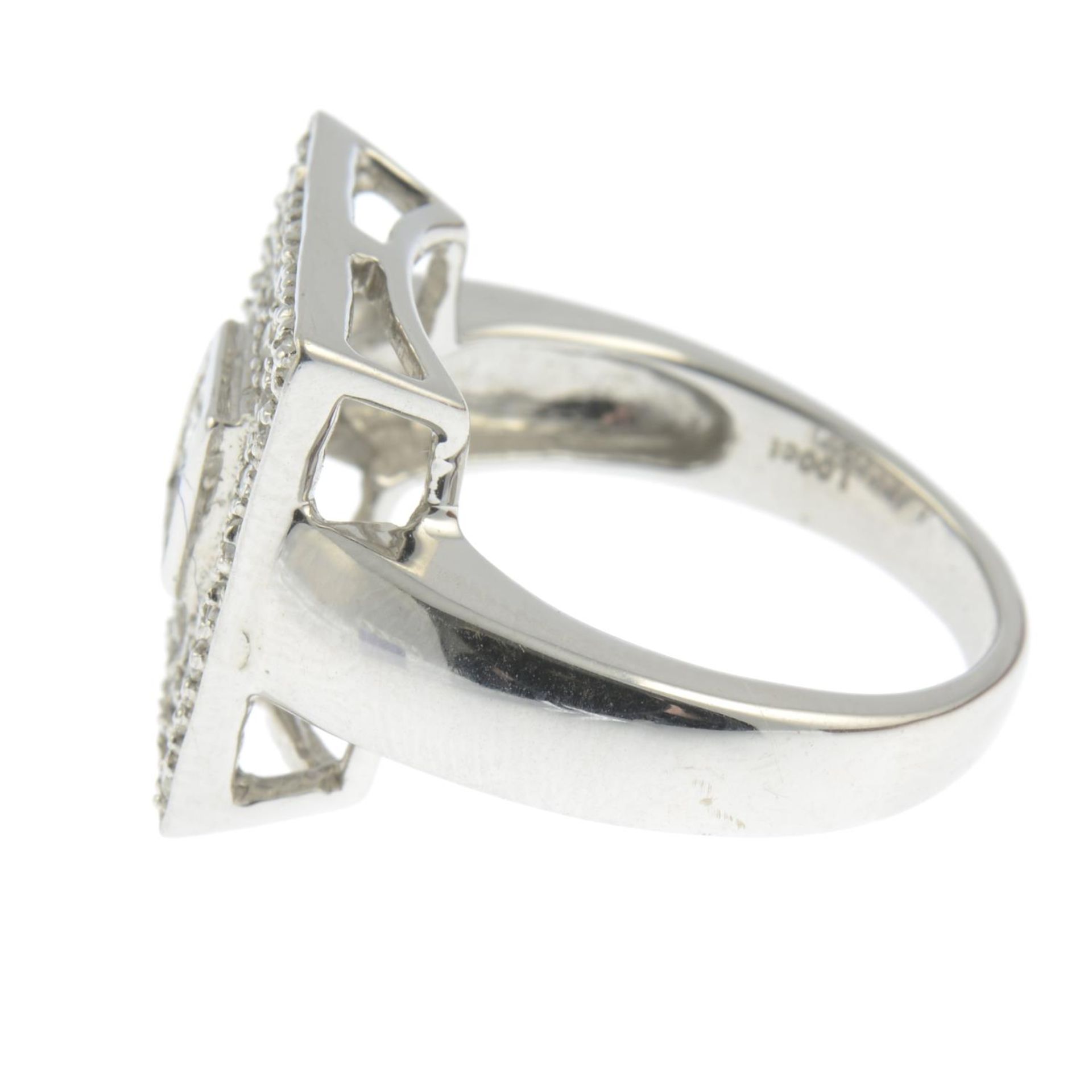 An 18ct gold square-shape diamond cluster ring, - Image 2 of 4