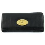 MULBERRY - a black Continental wallet.