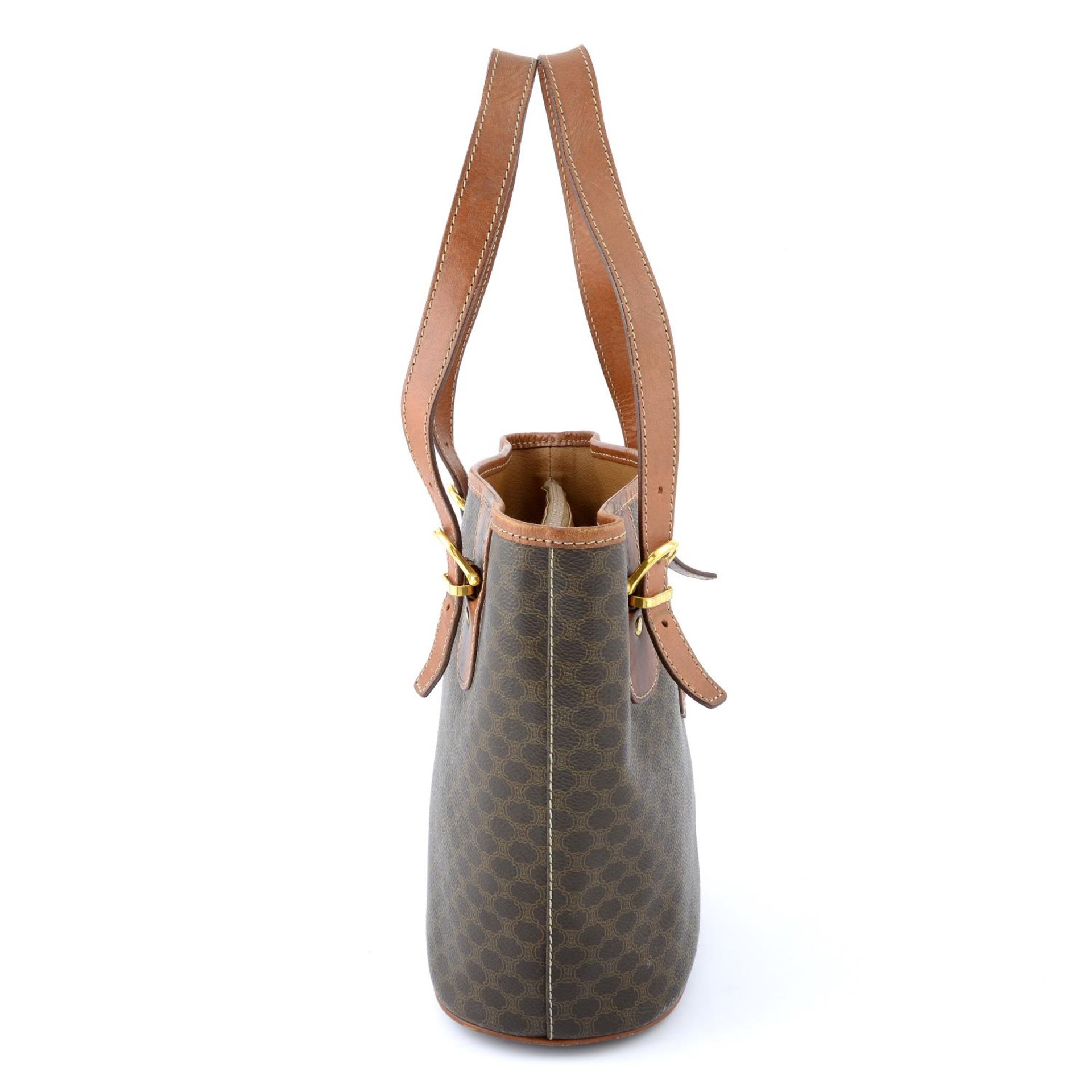 CÉLINE - a Macadam coated canvas handbag. - Image 3 of 5
