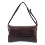 BOTTEGA VENETA - a woven fold-over crossbody handbag.