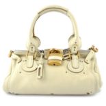 CHLOÉ - a cream Paddington handbag.