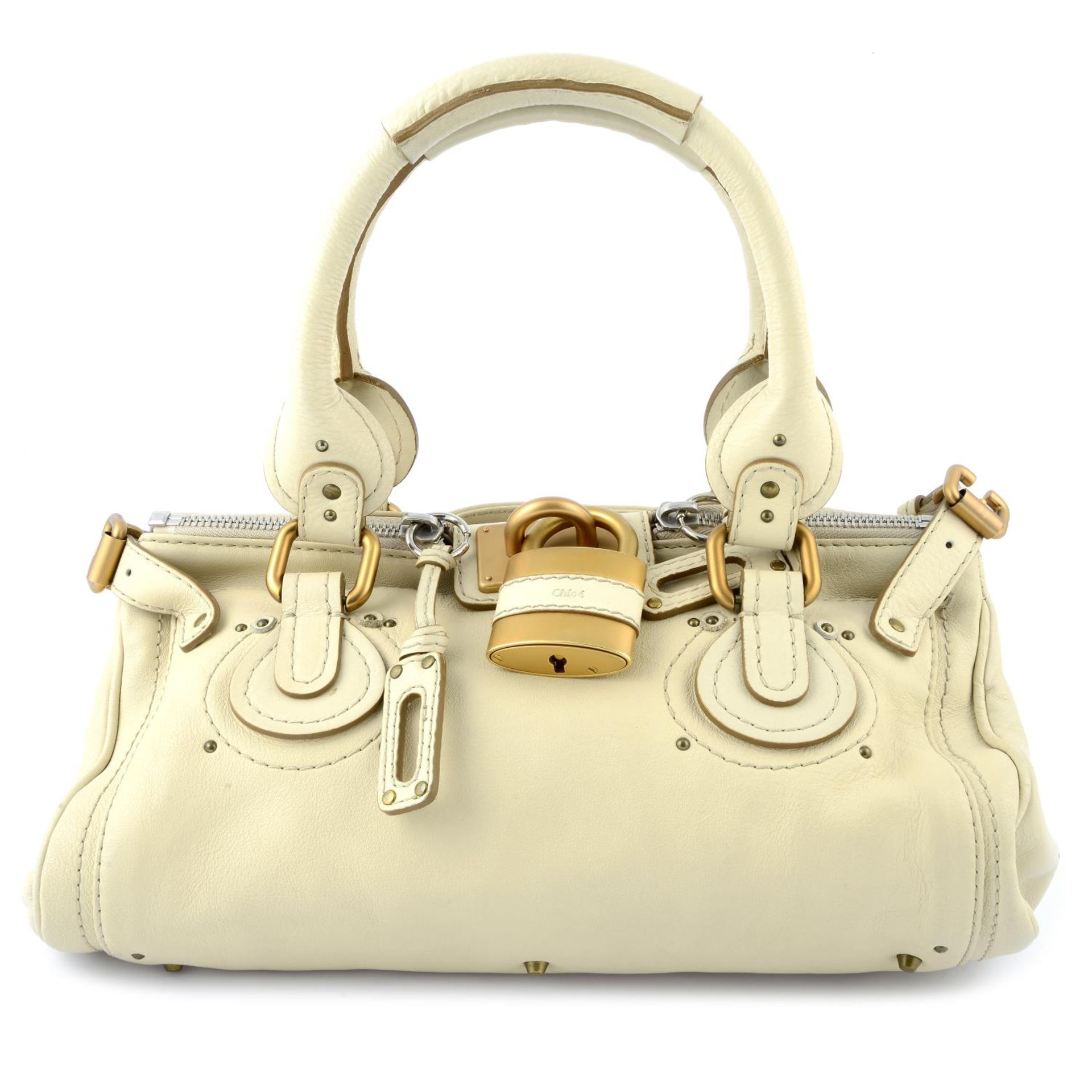 CHLOÉ - a cream Paddington handbag.