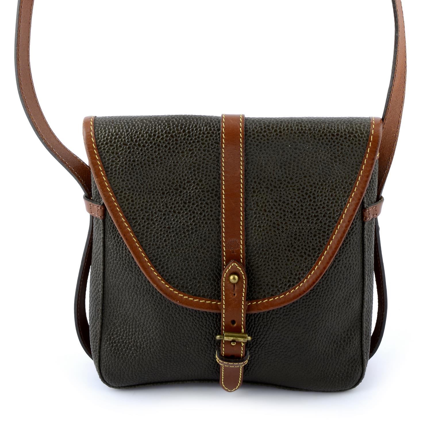 MULBERRY - a vintage Branston Scotchgrain messenger handbag.