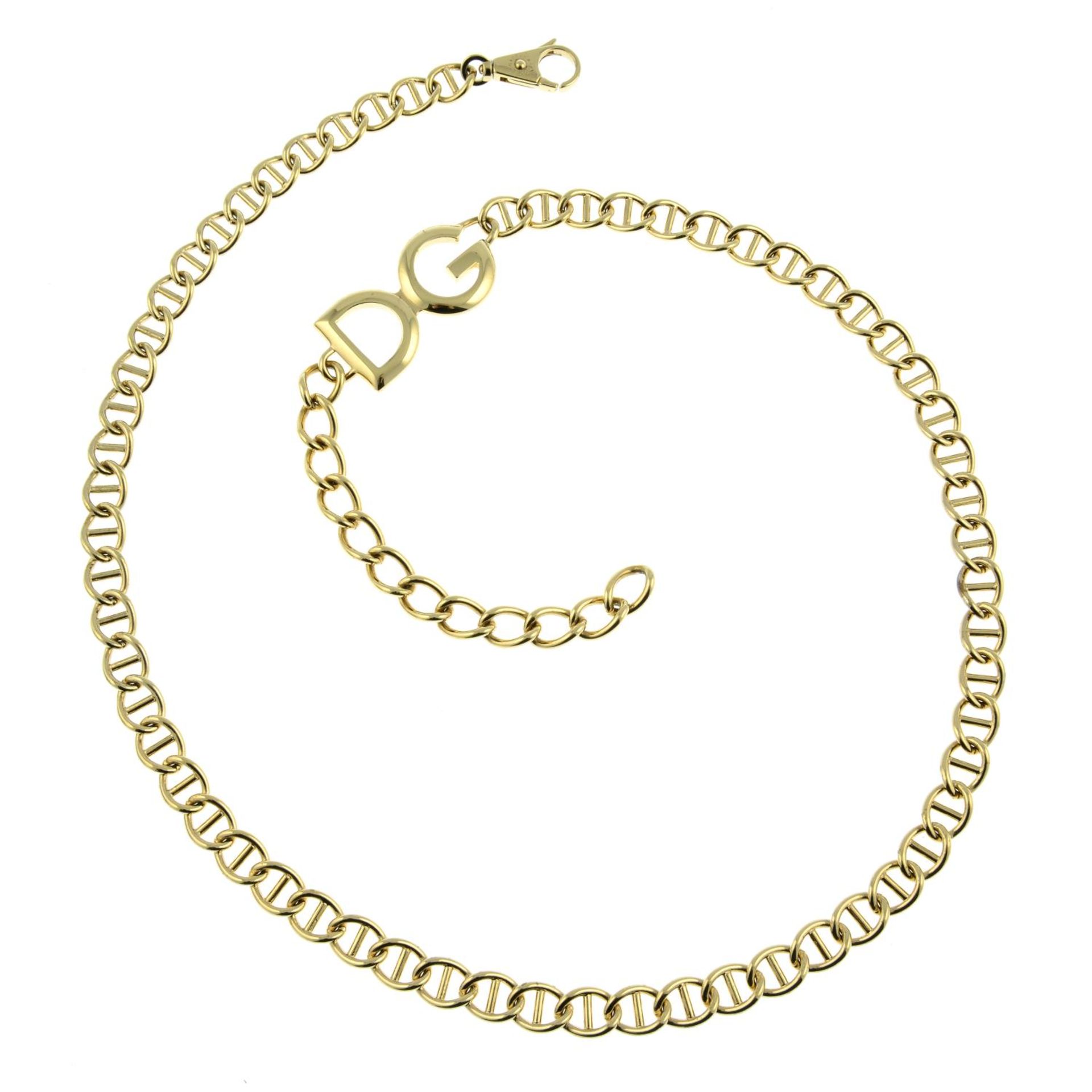 DOLCE & GABBANA - a chain link DG logo belt. - Image 2 of 3