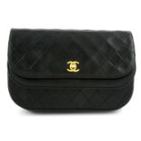 CHANEL - a leather double flap handbag.