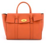 MULBERRY - an orange Small Bayswater handbag.