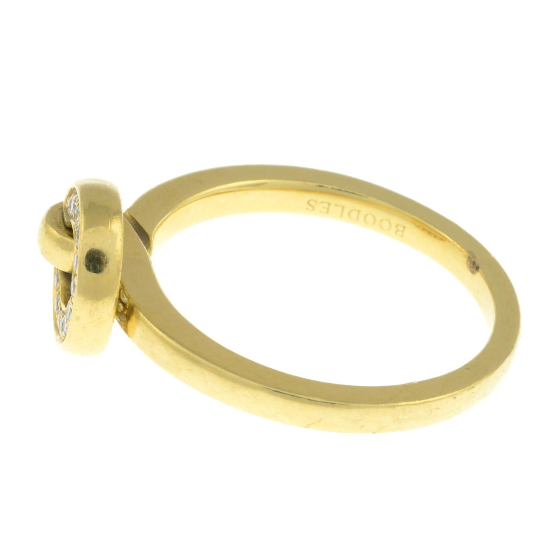 BOODLES - an 18ct gold pavé-set diamond 'Roulette' flip ring. - Image 4 of 4