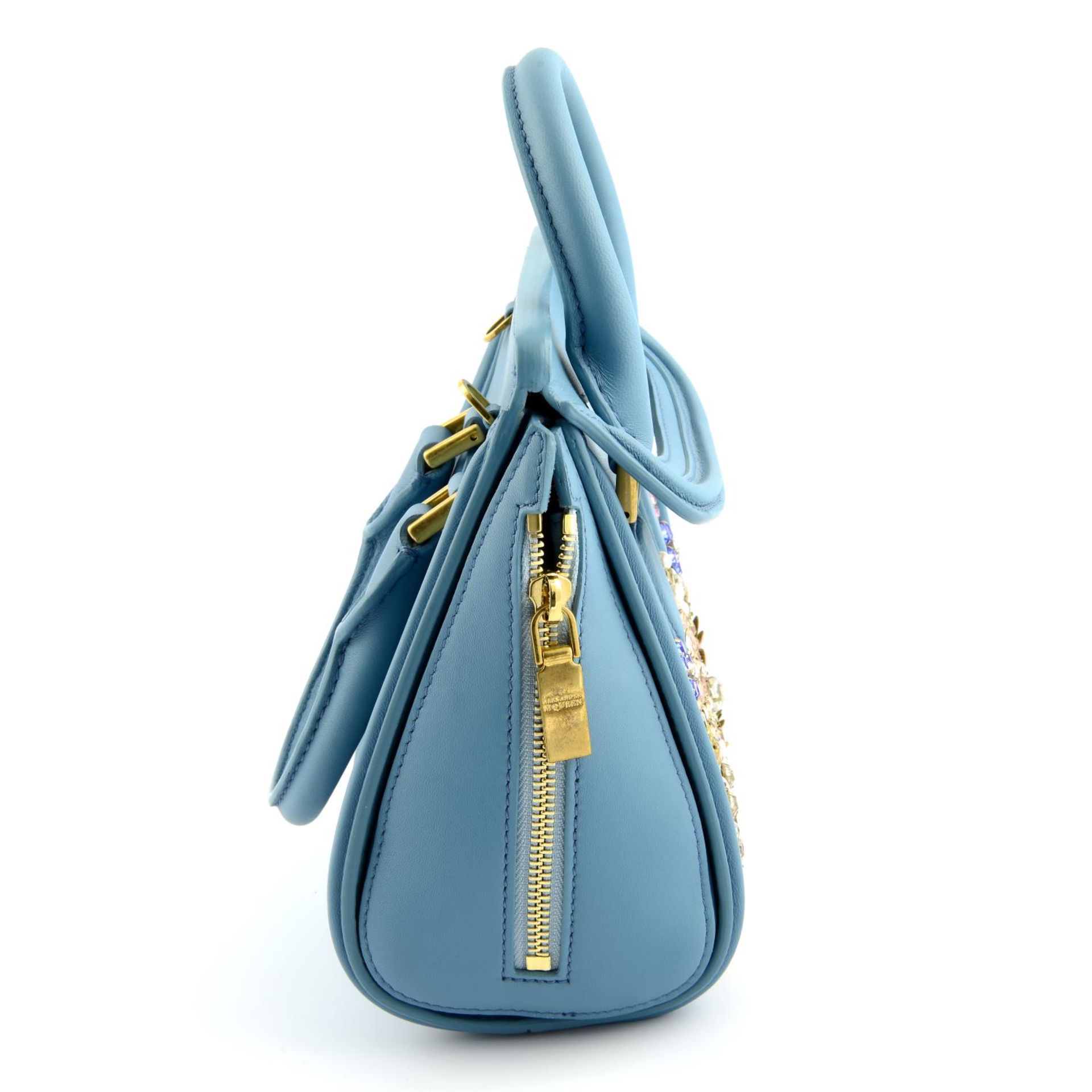 ALEXANDER MCQUEEN - a blue embellished mini Heroine handbag. - Bild 4 aus 6