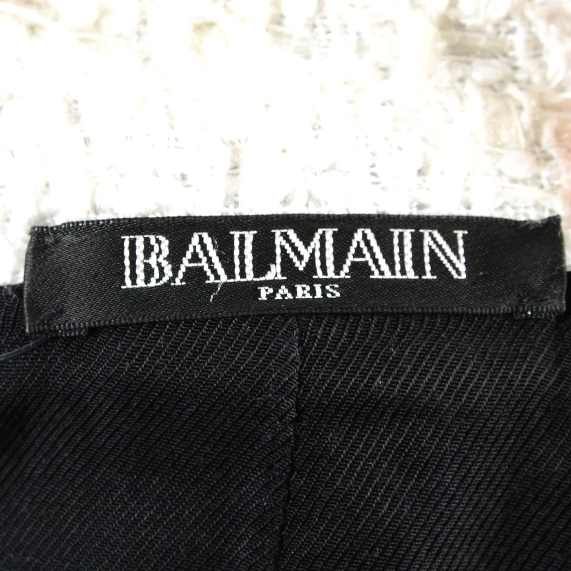 BALMAIN - a black and white tweed blazer. - Bild 4 aus 4