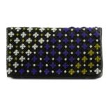 BOTTEGA VENETA - a Nero multicolour embroidered clutch.