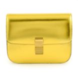 CÉLINE - a metallic gold Box handbag.