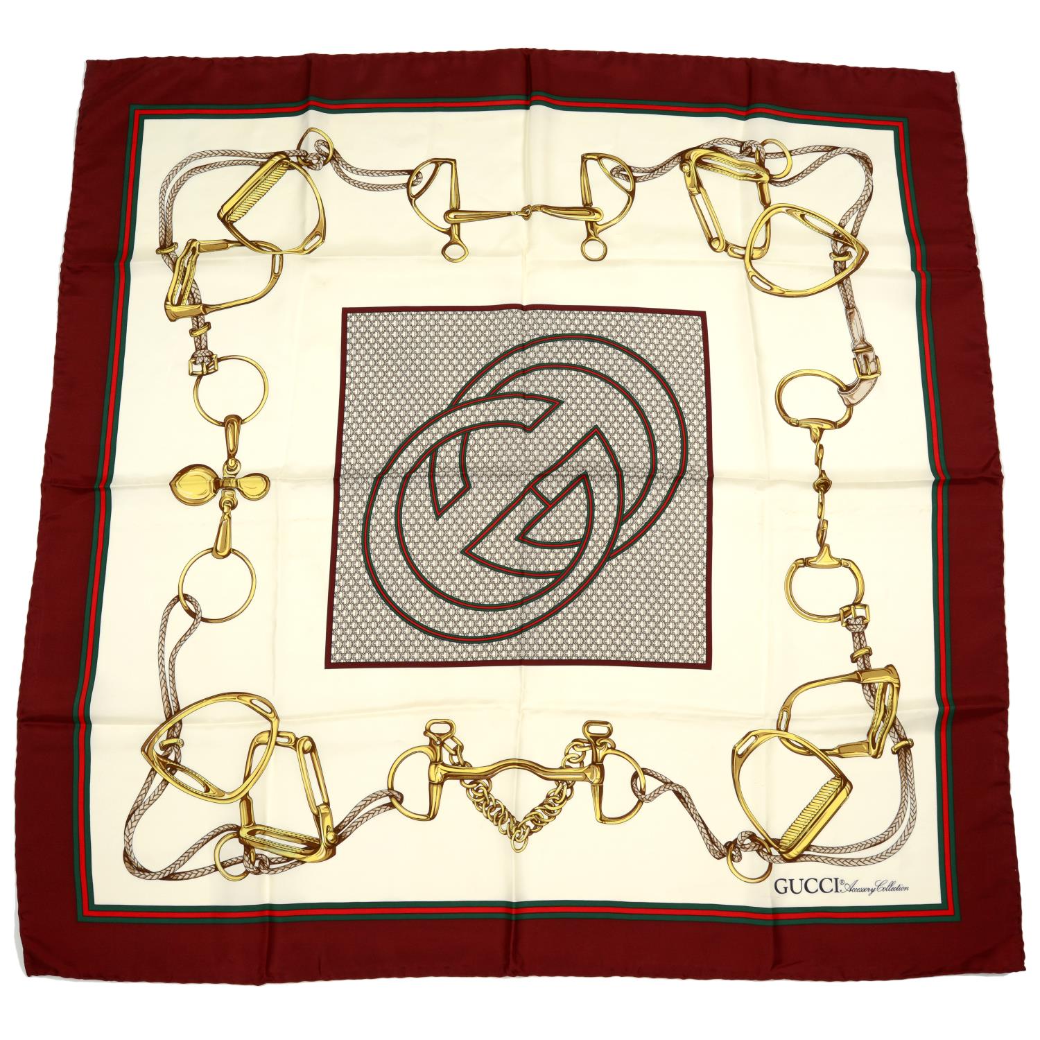 GUCCI - a silk scarf.