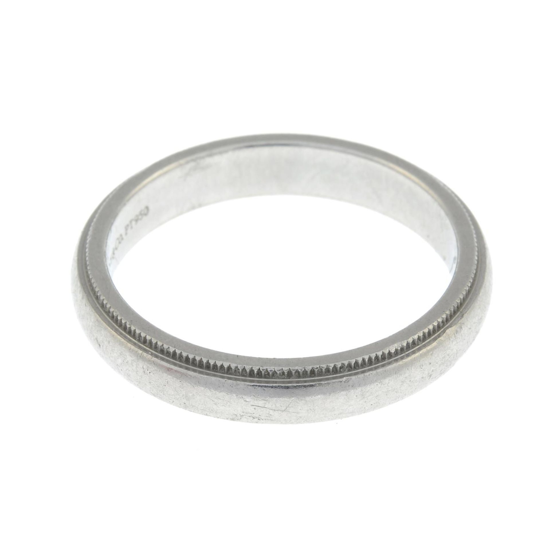 TIFFANY & CO. - a band ring, with milled edge. - Image 3 of 3