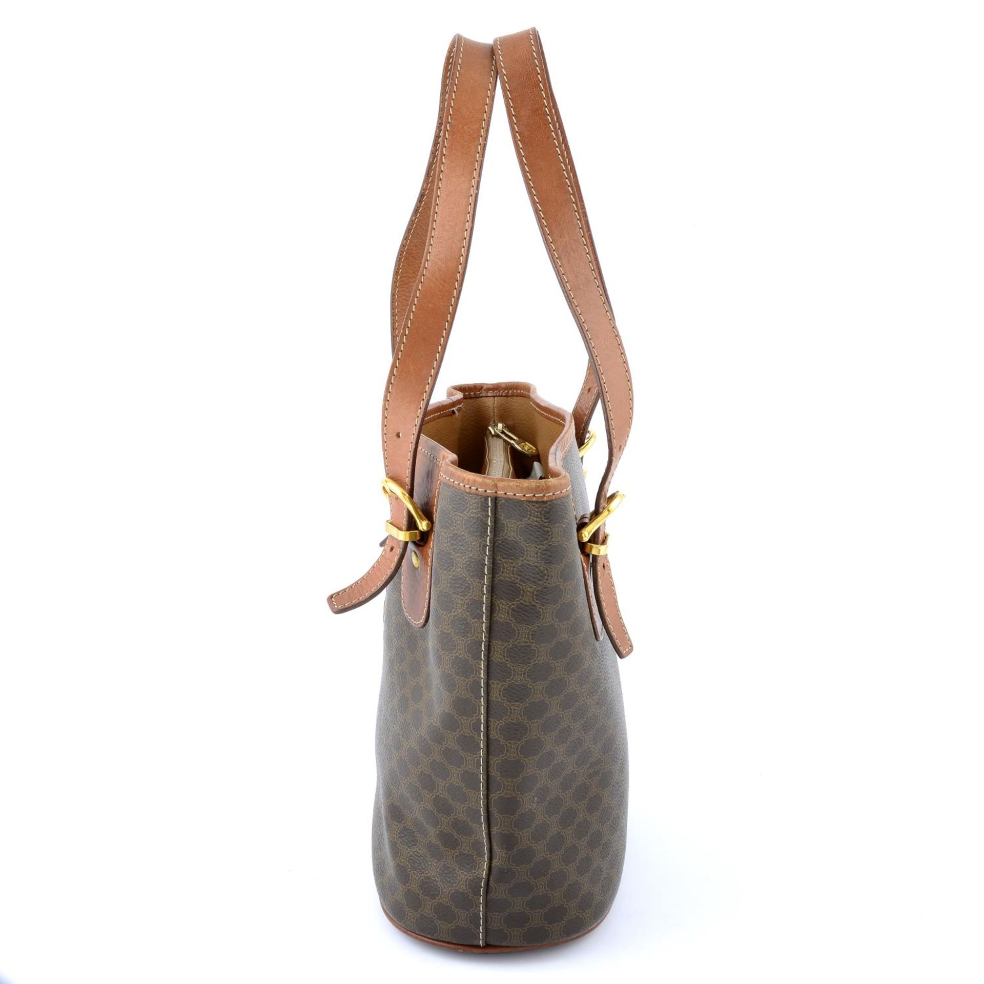CÉLINE - a Macadam coated canvas handbag. - Image 4 of 5