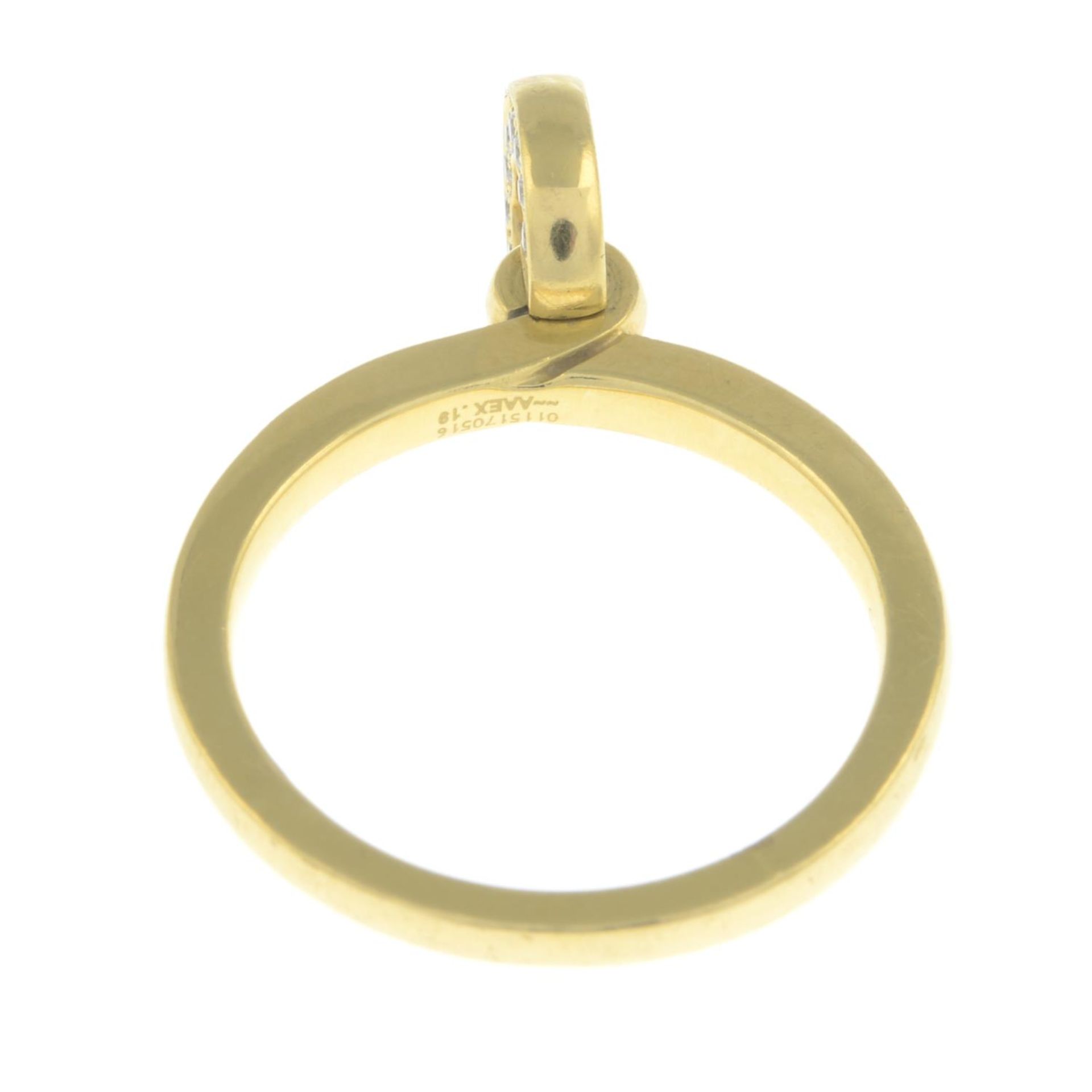 BOODLES - an 18ct gold pavé-set diamond 'Roulette' flip ring. - Image 3 of 4