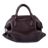 BOTTEGA VENETA - an XL fold over Nappa Intrecciato handbag.