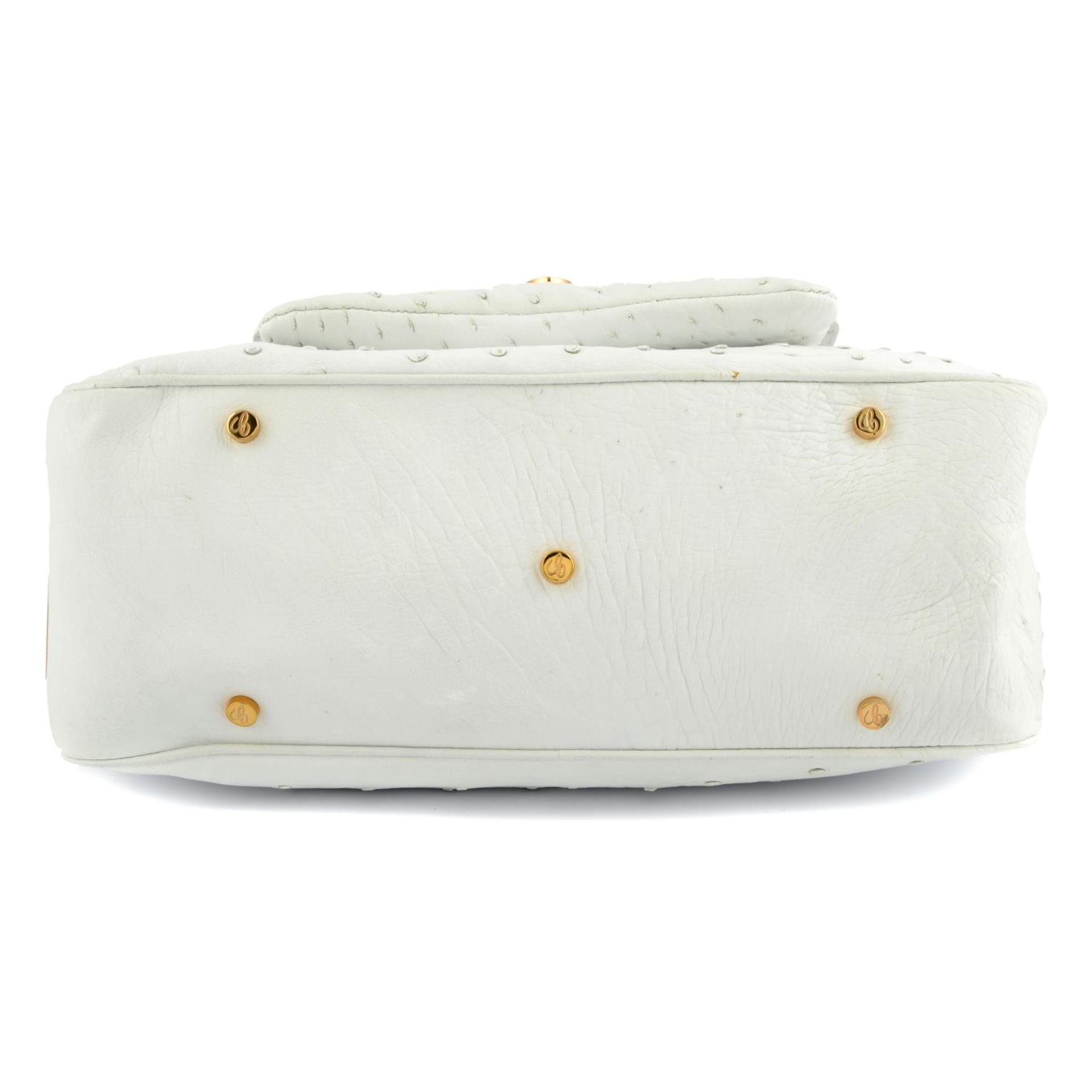 CHOPARD - a white ostrich 'Happy' handbag. - Image 5 of 7